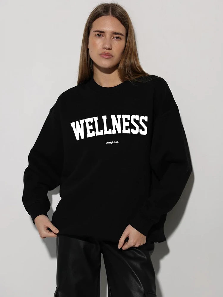 Women's Letter Print Full Sleeve Hoodie