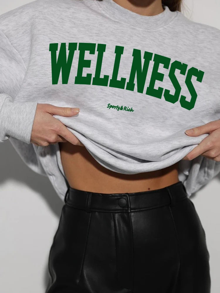 Women's Letter Print Full Sleeve Hoodie