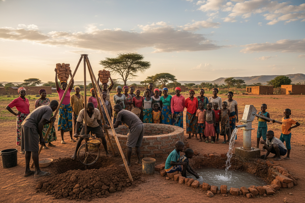 creating a water well for the poor
